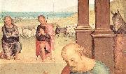 Pietro Perugino Anbetung der Hirten oil painting on canvas